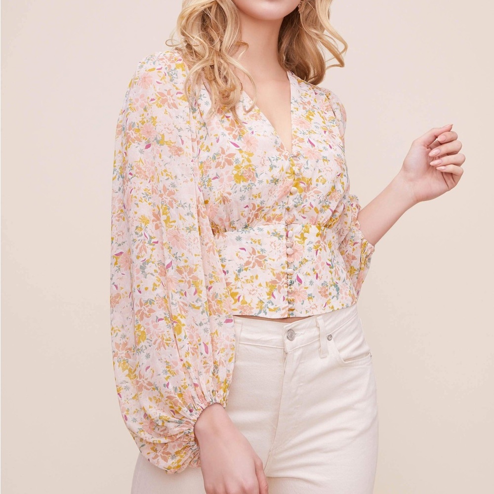 ASTR Pink Floral Blouse